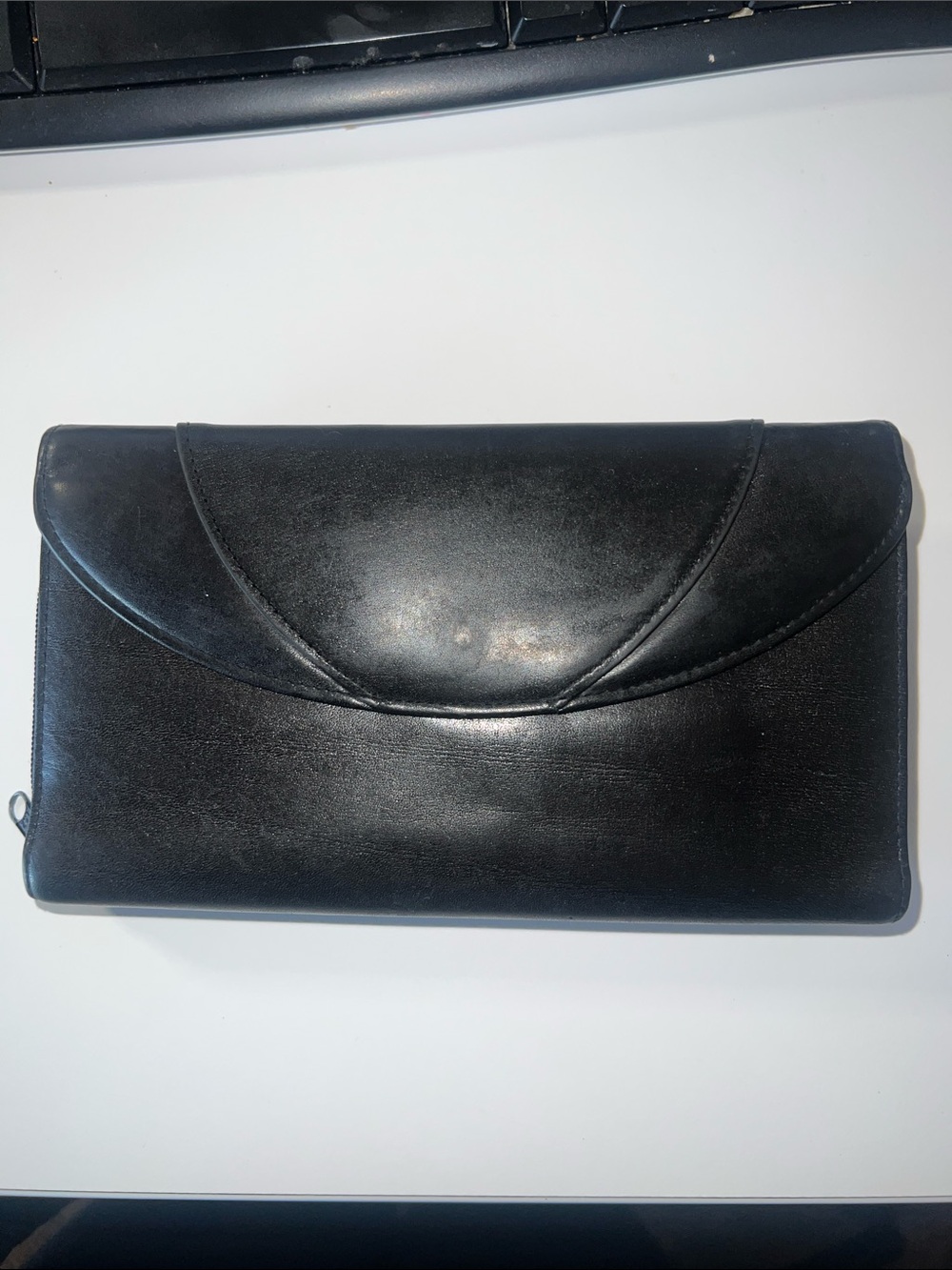 Buxton Black Leather Clutch Wristlet